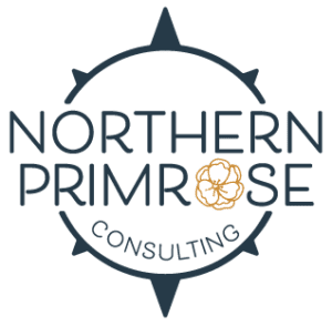 A green background with the words northern primrose consulting in it.